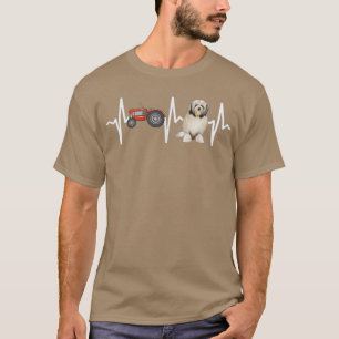 T-shirt Tracteur agricole Lowchen Heartbeat Amoureux des c