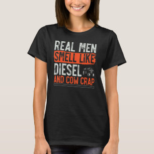 T-shirt Tracteur agricole Rancher Les vrais hommes sentent