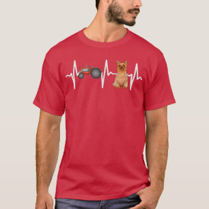 T-shirt Tracteur agricole Silky Terrier Amoureux des chien