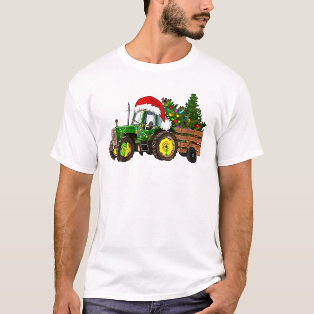 T-shirt Tracteur agricole Xmas (Devant)