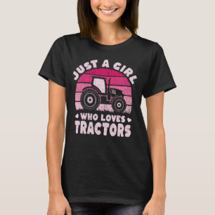 T-shirt Tracteur cool Aime Juste Une Fille Qui Aime Les Tr