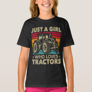 T-shirt Tracteur cool Aime Juste Une Fille Qui Aime Les Tr