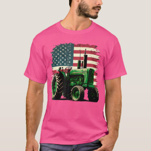T-shirt Tracteur de ferme agricole Drapeau Usa Tracteur Am