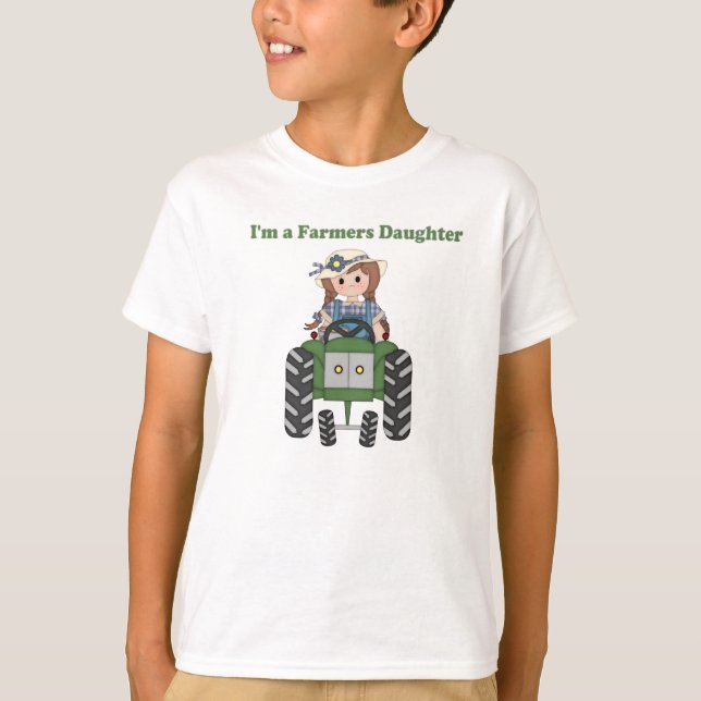 T-shirt Tracteur de fille agricole (Devant)