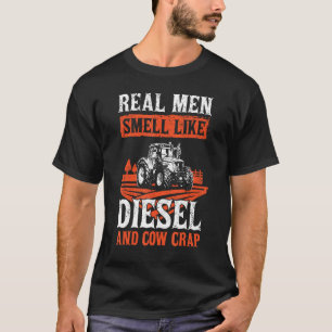 T-shirt Tracteur Farmer Dire Que De Véritables Hommes Sent