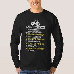 T-shirt Tracteur Landwurt Conduisant Ma Journée Parfaite P