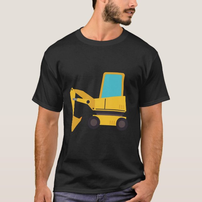 T-shirt Tracteur orange de construction de Little Worker (Devant)