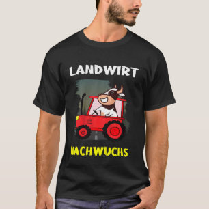 T-shirt Tracteur pour enfants avec jeune agriculteur vache