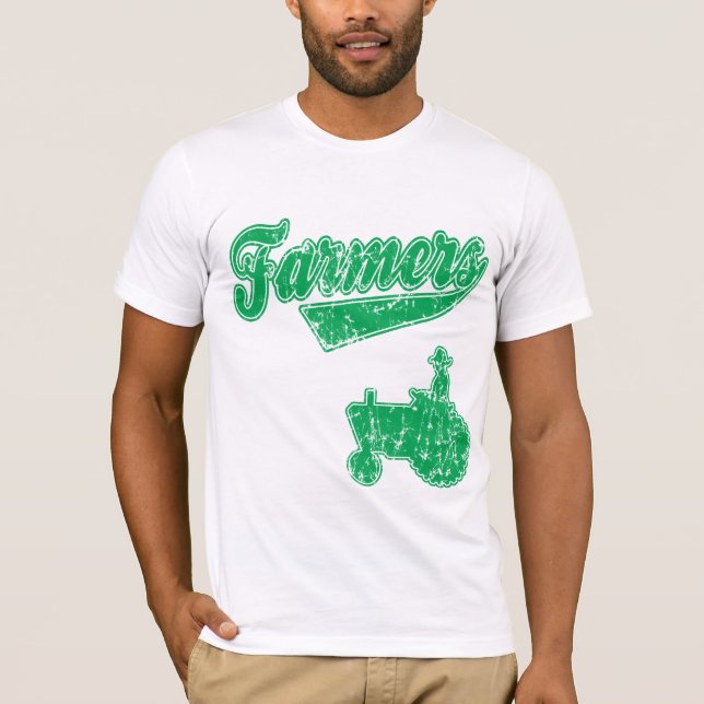T-shirt Tracteur vert d'agriculteurs (Devant)