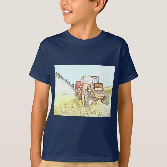 T-shirt  Tracteur vintage (Devant)