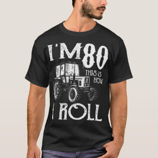 T-shirt Tracteurs Farmer Rancher 80e anniversaire drôle di