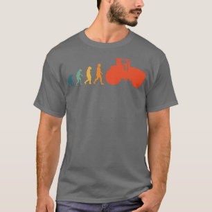 T-shirt Tractor Evolution Retro Tractor Fermier Vint