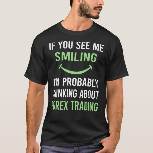 T-shirt Trader Trading Forex souriant (Devant)