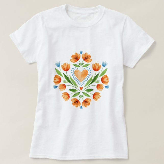 T-shirt  Traditional Polish folk art (Design devant)