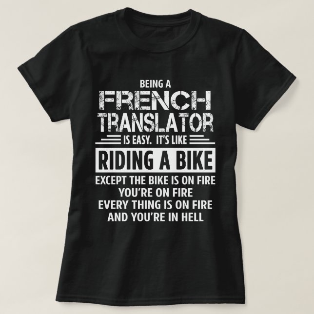T-shirt Traducteur français (Design devant)