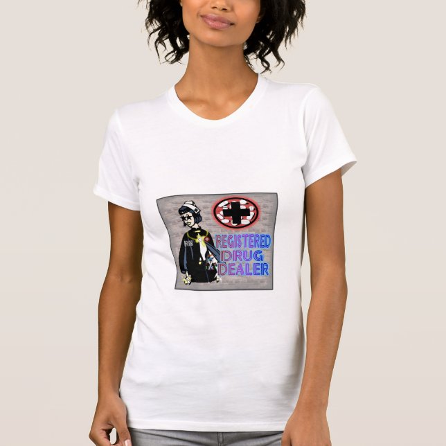T-shirt Trafiquant de drogue enregistré (Devant)