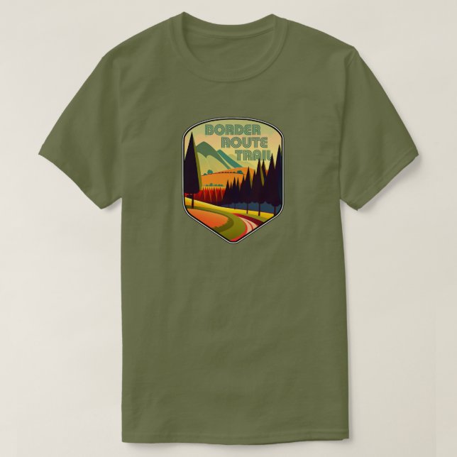 T-shirt Trail de la route frontière Couleurs du Minnesota (Design devant)