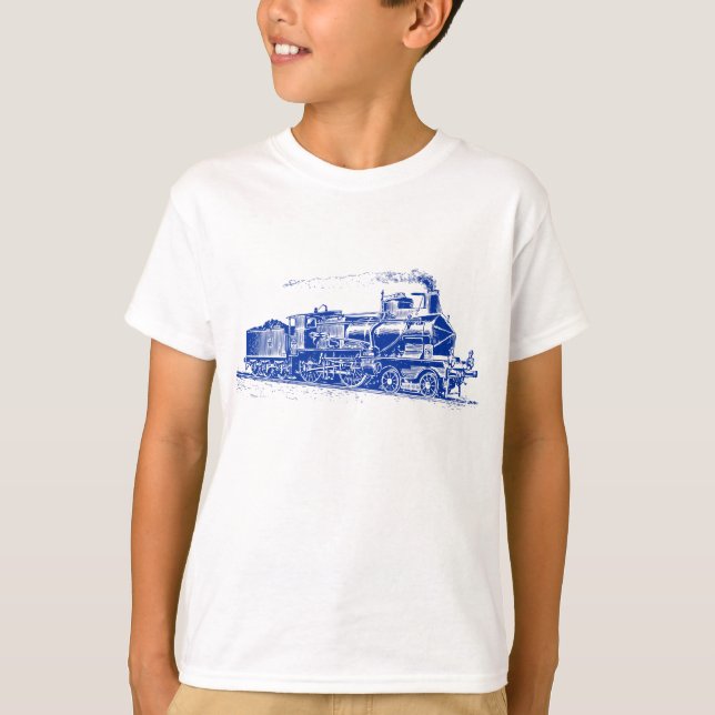 T-shirt Train 03 - Marine Blue (Devant)
