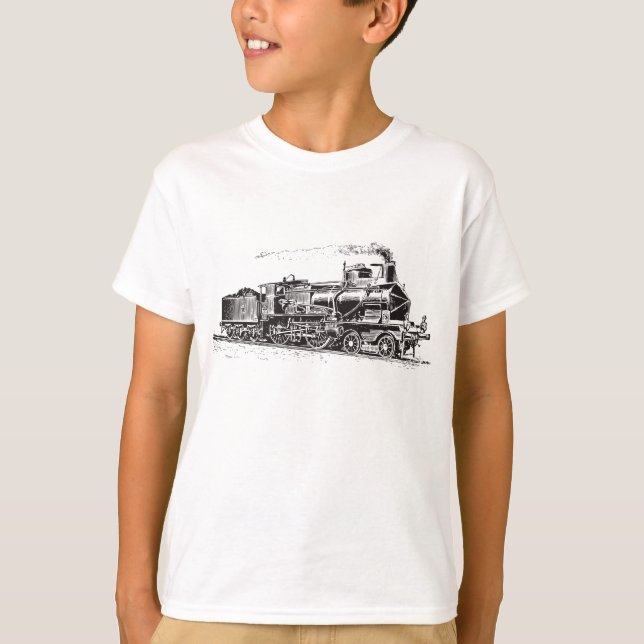 T-shirt Train 03 - Noir (Devant)