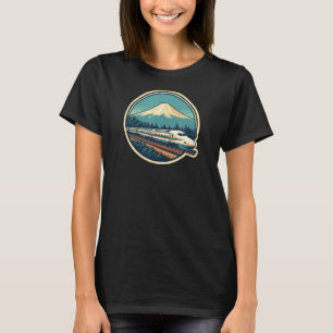 T-shirt Train à balles Mont Fuji Shinkans Souvenir japonai