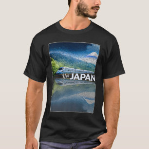 T-shirt Train à grande vitesse du Japon Mont Fuji Shinkans