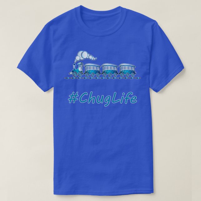T-shirt Train bleu ChugLife (Design devant)