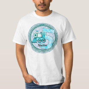 T-Shirt Train Bleu Numéro 5 