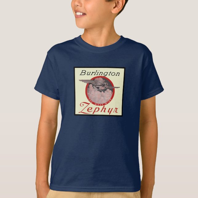 T-shirt Train Burlington Zephyr (Devant)