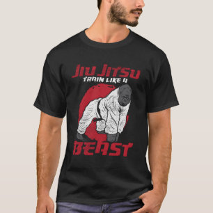 T-shirt Train Comme Une Bête Jiu Jitsu Bjj Gorilla