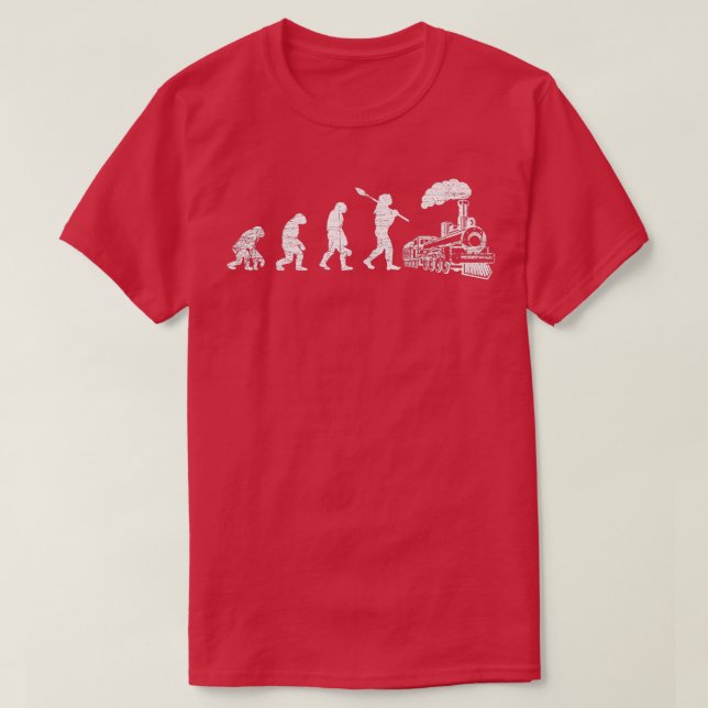 T-shirt Train Conductor Trains Evolution Retro (Design devant)