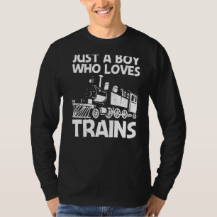T-shirt Train cool Pour Garçons Train Locomotive Railroad