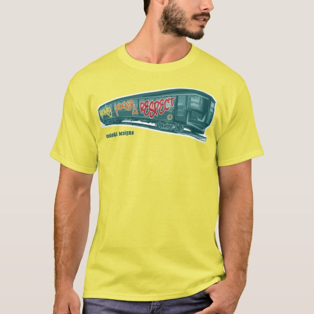 T-shirt train d'argent (Devant)