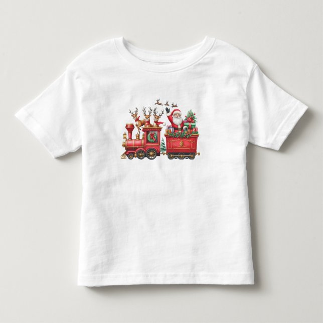 T-Shirt Train de Noël T-Shirt (Devant)