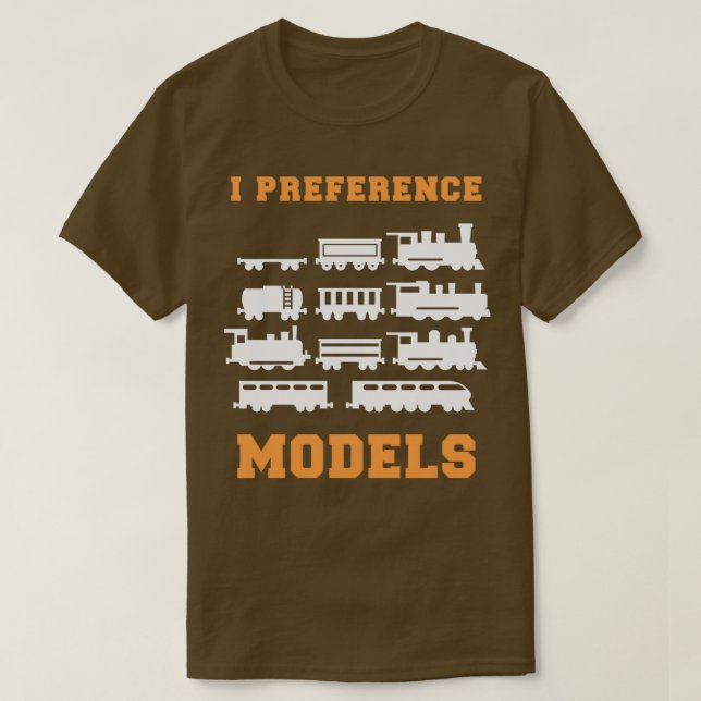 T-shirt Train ferroviaire Lover I préférence Modèles (Design devant)