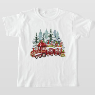 T-shirt Train Festif gnome de Noël