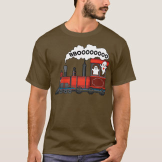 T-shirt Train Halloween Boo Funny Ghost Toddler Garçons 1