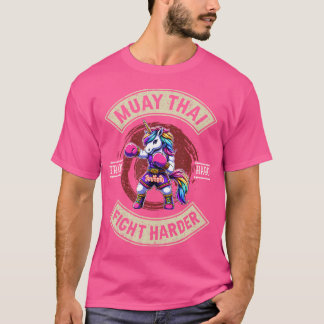 T-shirt Train Hard Fight Harder - Muay Thai Unicorn