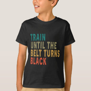 T-shirt Train Jusqu'À Ce Que La Ceinture Tourne Noir Drôle
