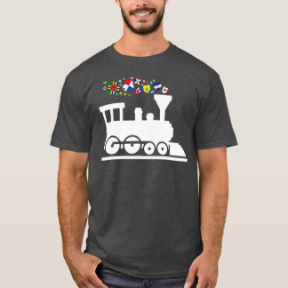 T-shirt Train Latin Countries Drapeau Hispanique Mois du p