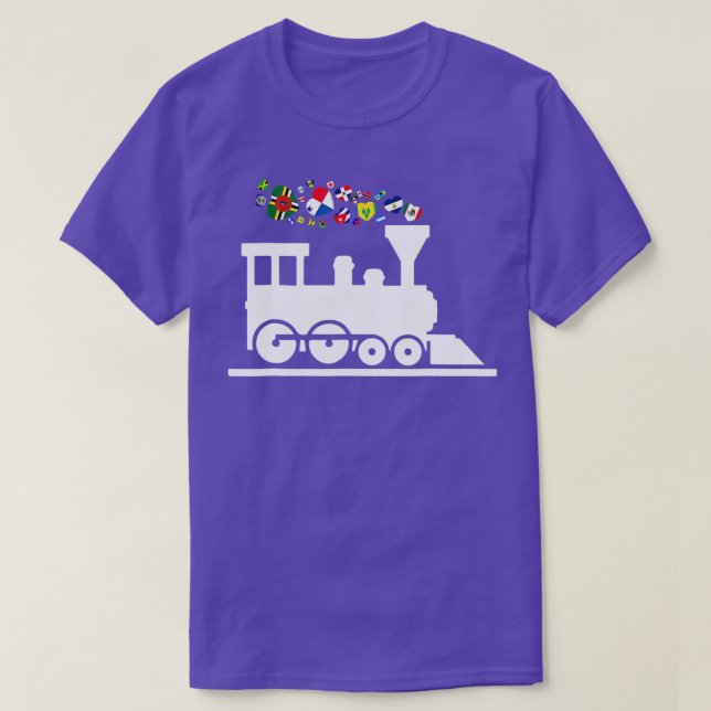 T-shirt Train Latin Countries Drapeau Hispanique Mois du p (Design devant)