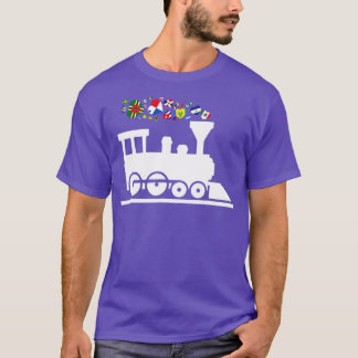T-shirt Train Latin Countries Drapeau Hispanique Mois du p