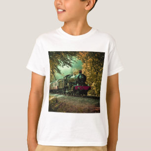 T-shirt Train Locomotive Retro Leviers Vintages Automne