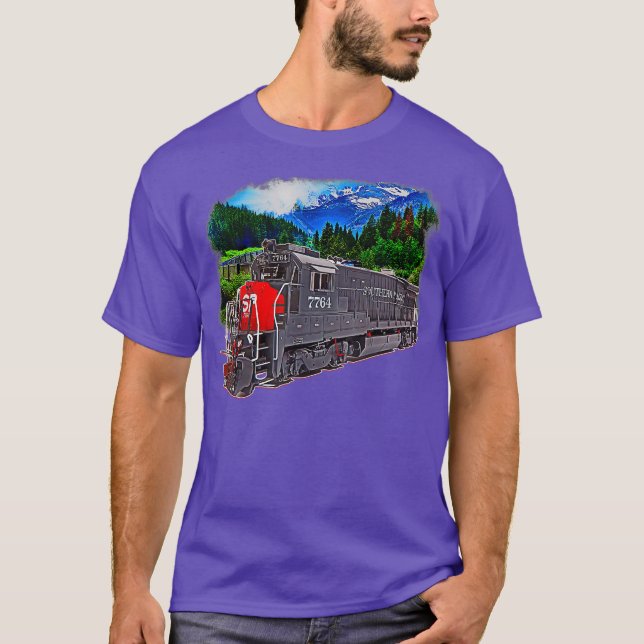 T-shirt Train moteur du Pacifique Sud (Devant)
