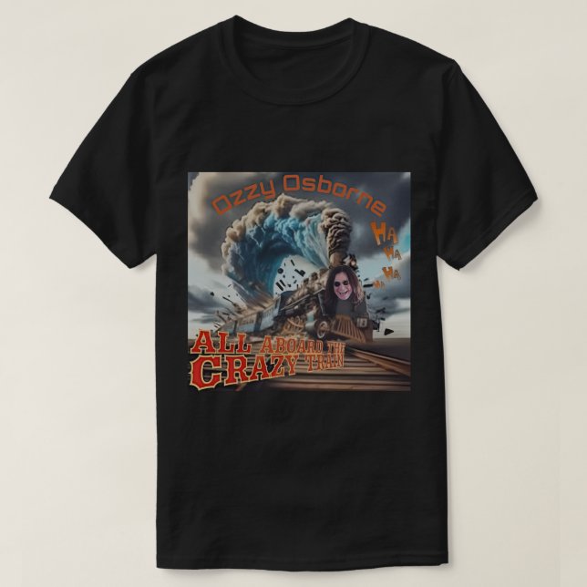 T-SHIRT TRAIN OZZY OSBOURNE CRAZY (Design devant)