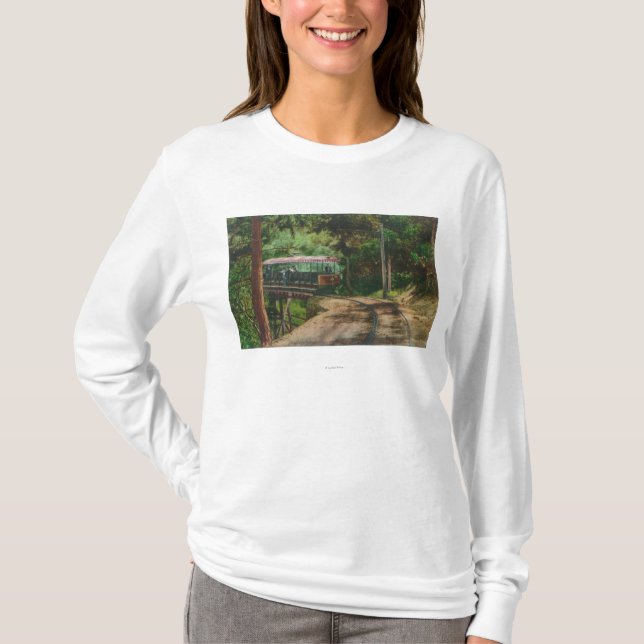 T-shirt Train par CanyonMt en bois. Lowe, CA (Devant)