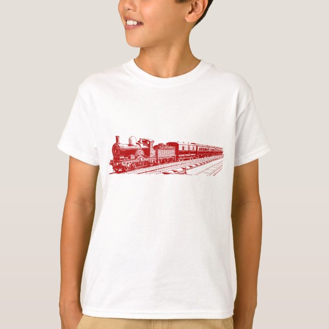 T-shirt Train vintage - Ruby (Devant)