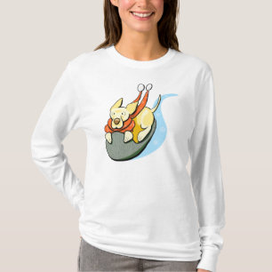 T-shirt Traîneau jaune de neige de laboratoire moderne