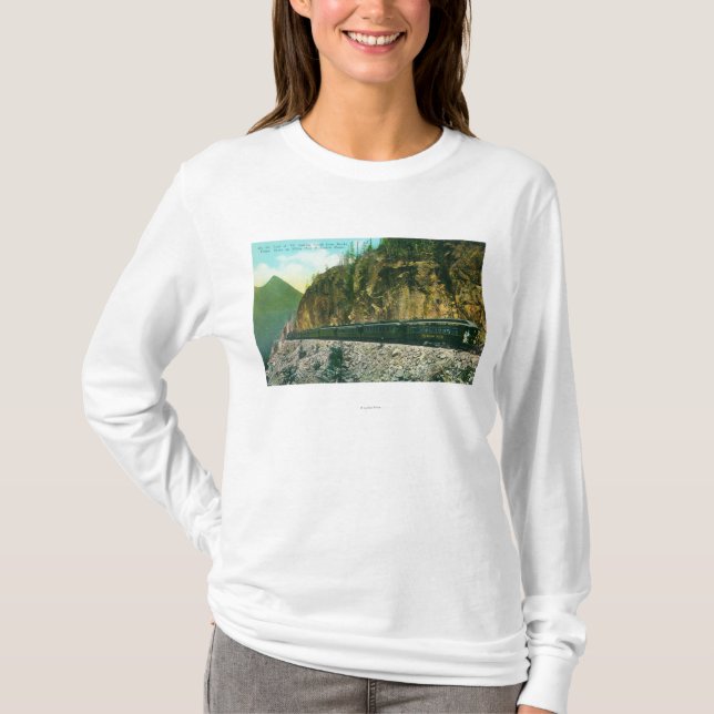 T-shirt Traînée au nord de point rocheux, de passage blanc (Devant)