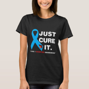 T-shirt Traite-le simplement Bleu Ruban Type 1 Sensibilisa