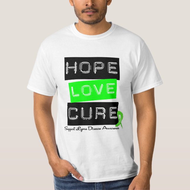 T-shirt Traitement d'amour d'espoir de la maladie de Lyme (Devant)